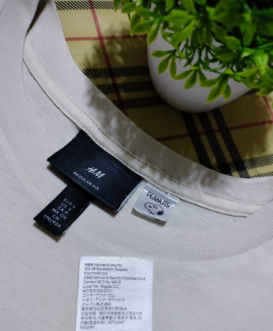 H M Peanuts Joe Cool Snoopy Nude Tshirt On Carousell