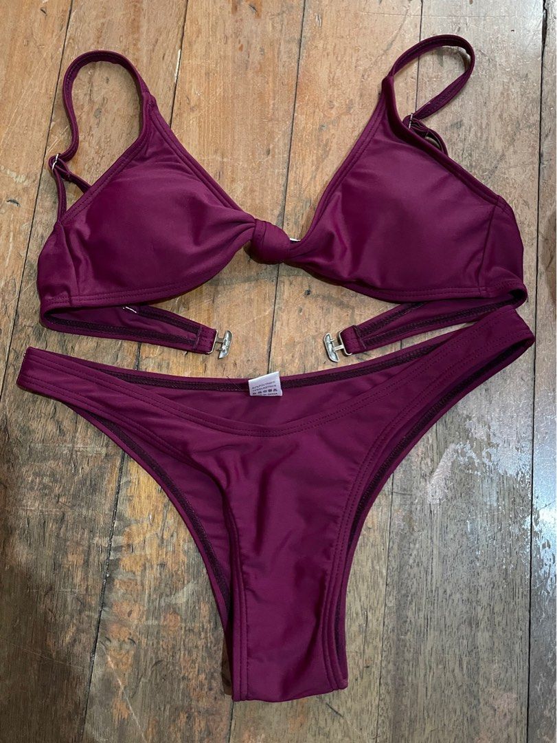 Sexy Cheeky Plum Bikini Set Swimsuit Swimwear Two Piece On Carousell