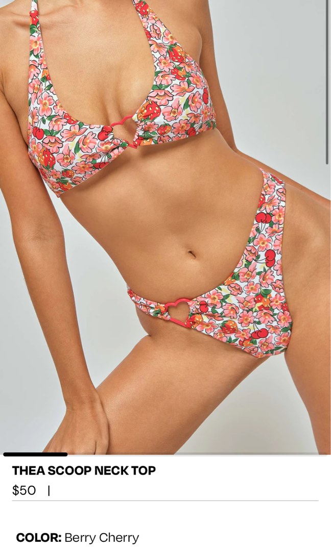 Blackbough Swim Bikini Set Berry Cherry Women S Fashion Swimwear