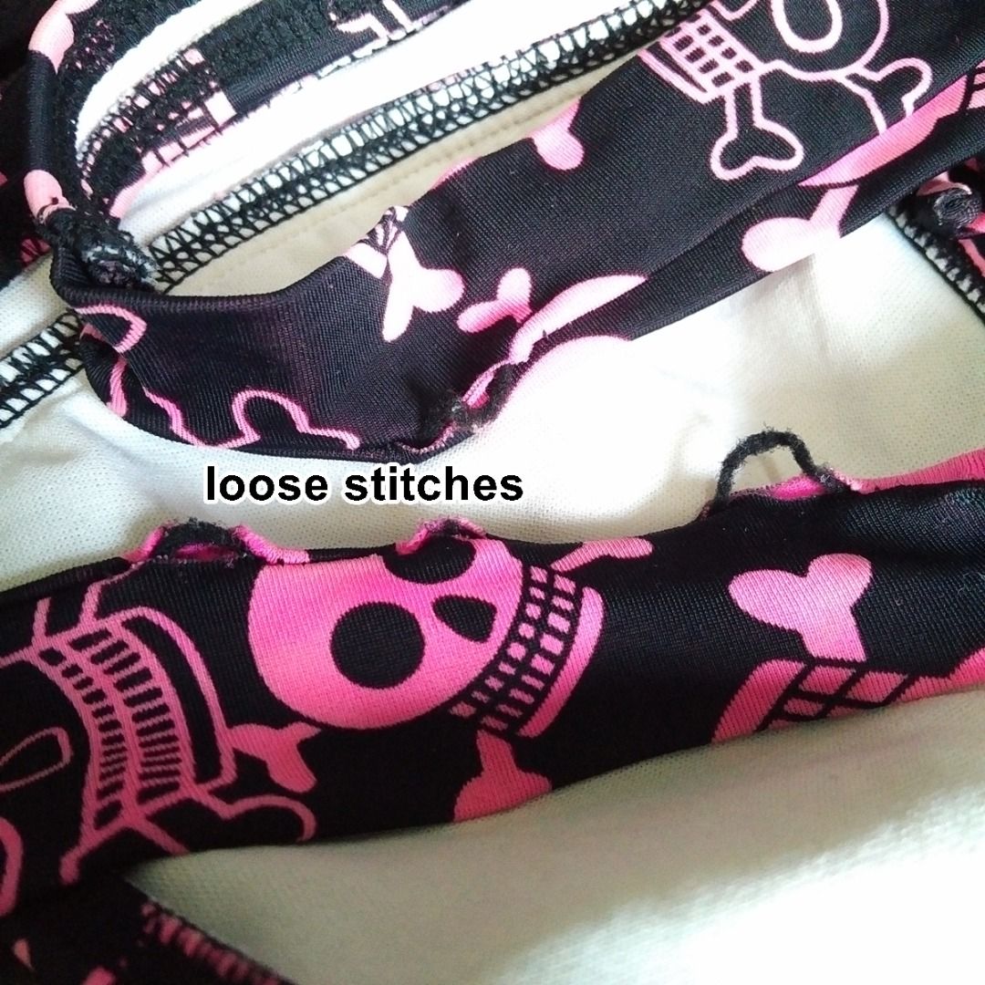 Free Black Pink Skull Bikini Top Rockstar Bikini Top Women S Fashion