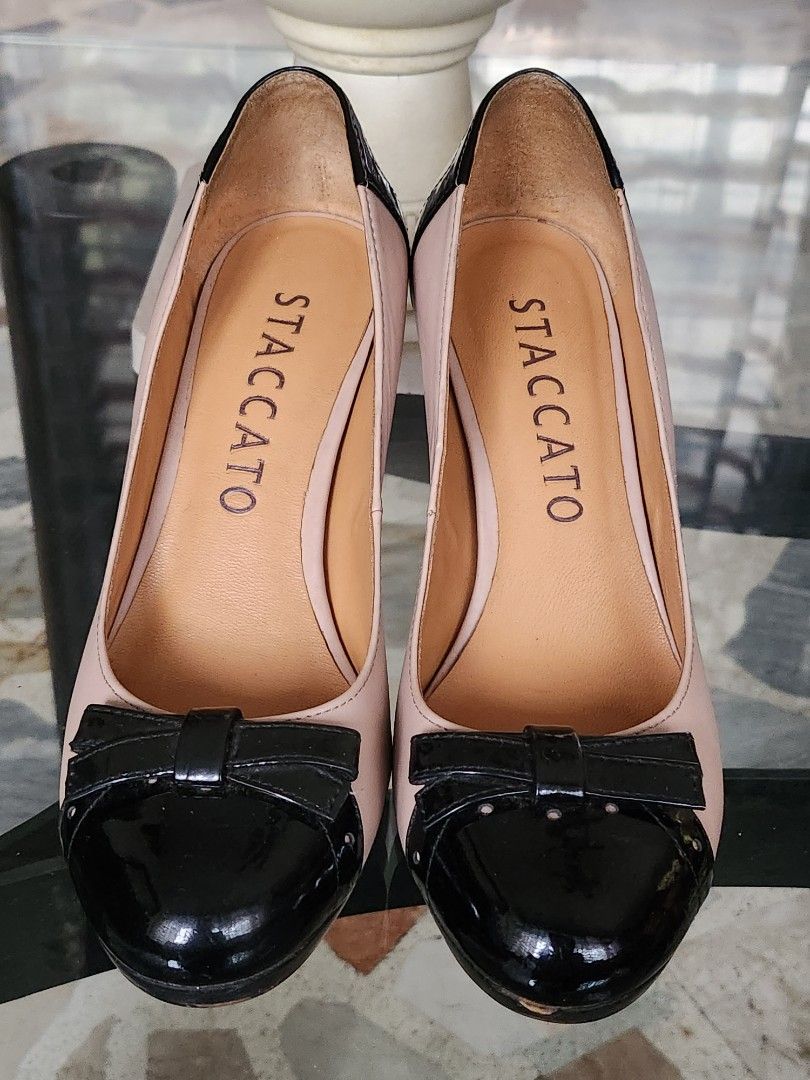 Staccato Nude Black Heels Women S Fashion Footwear Heels On Carousell
