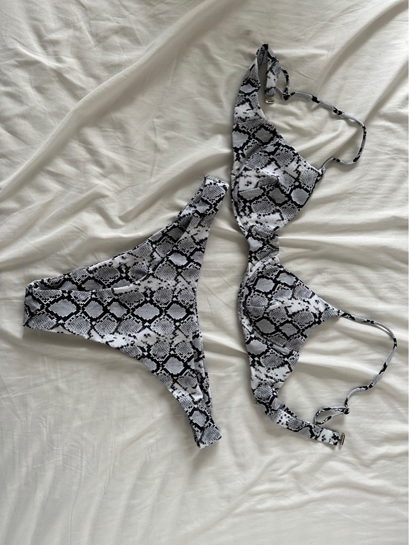 Snakeskin Sexy Bikini Swimsuit On Carousell