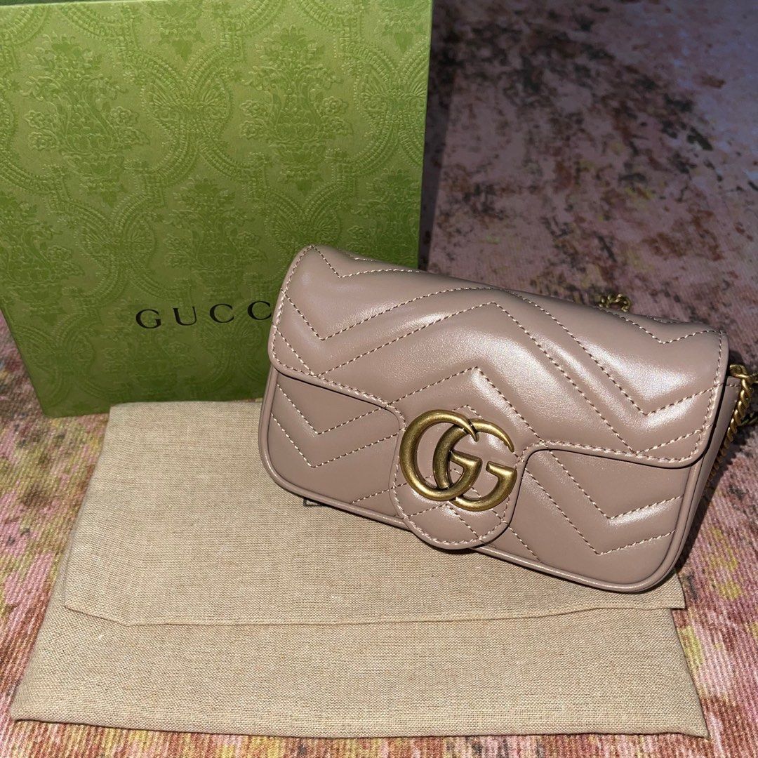 Gucci Marmont Supermini In Nude Beige Luxury Bags Wallets On Carousell