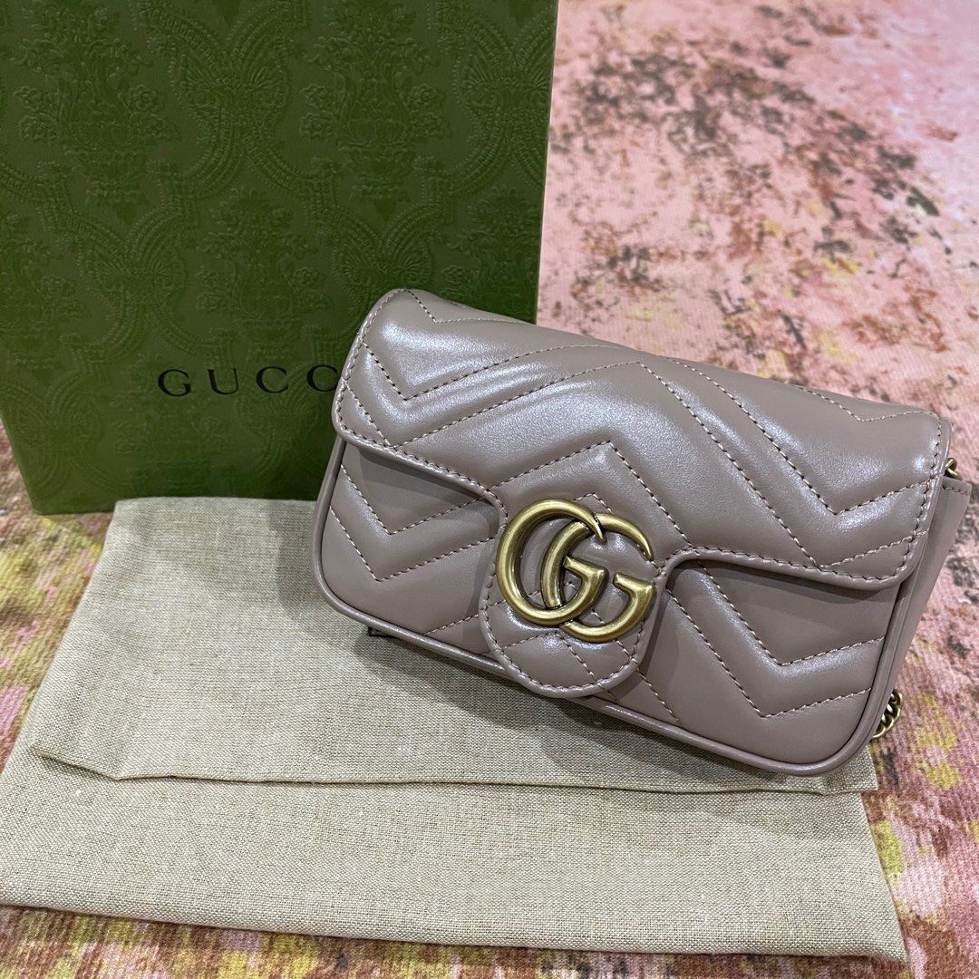 Gucci Marmont Supermini In Nude Beige Luxury Bags Wallets On Carousell