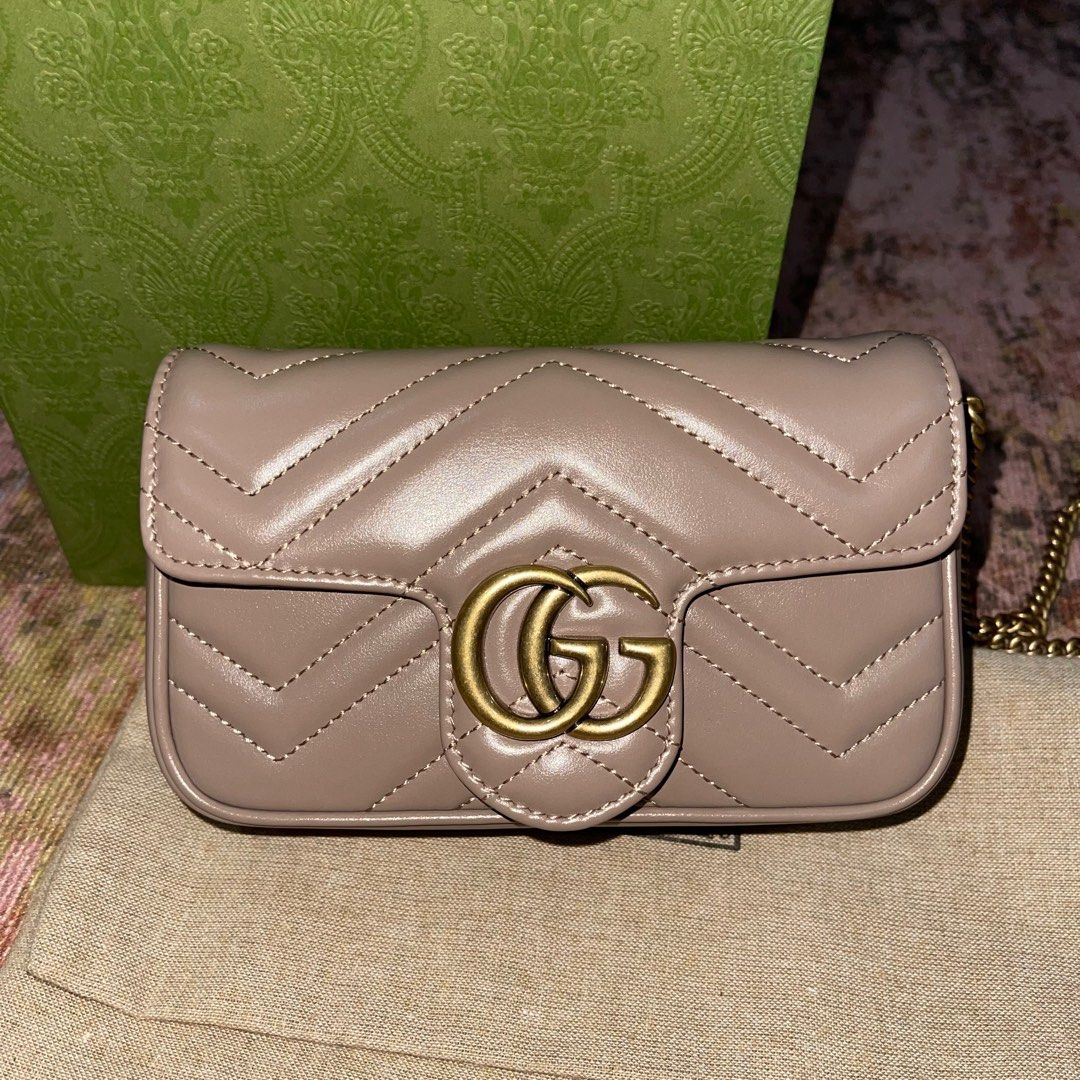 Gucci Marmont Supermini In Nude Beige Luxury Bags Wallets On Carousell