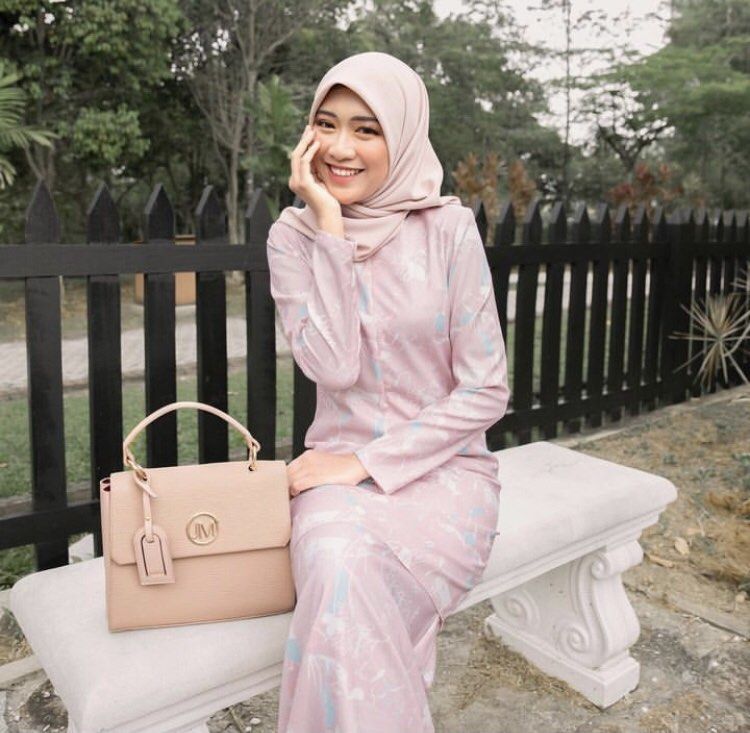 Jemels Arika Kurung In Nude Pink Women S Fashion Muslimah Fashion