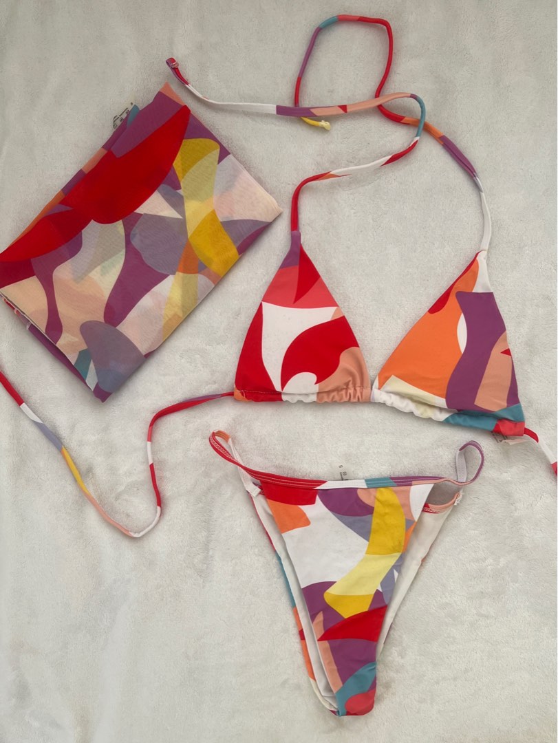 Triangle Bikini With Sarong On Carousell