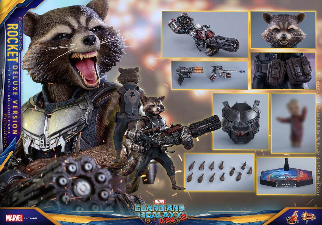 Hot Toys Rocket Deluxe Version Mms Guardians Of The Galaxy Vol Gotg Hobbies Toys