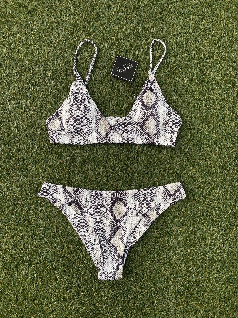 Two Piece Snakeprint Bikini On Carousell