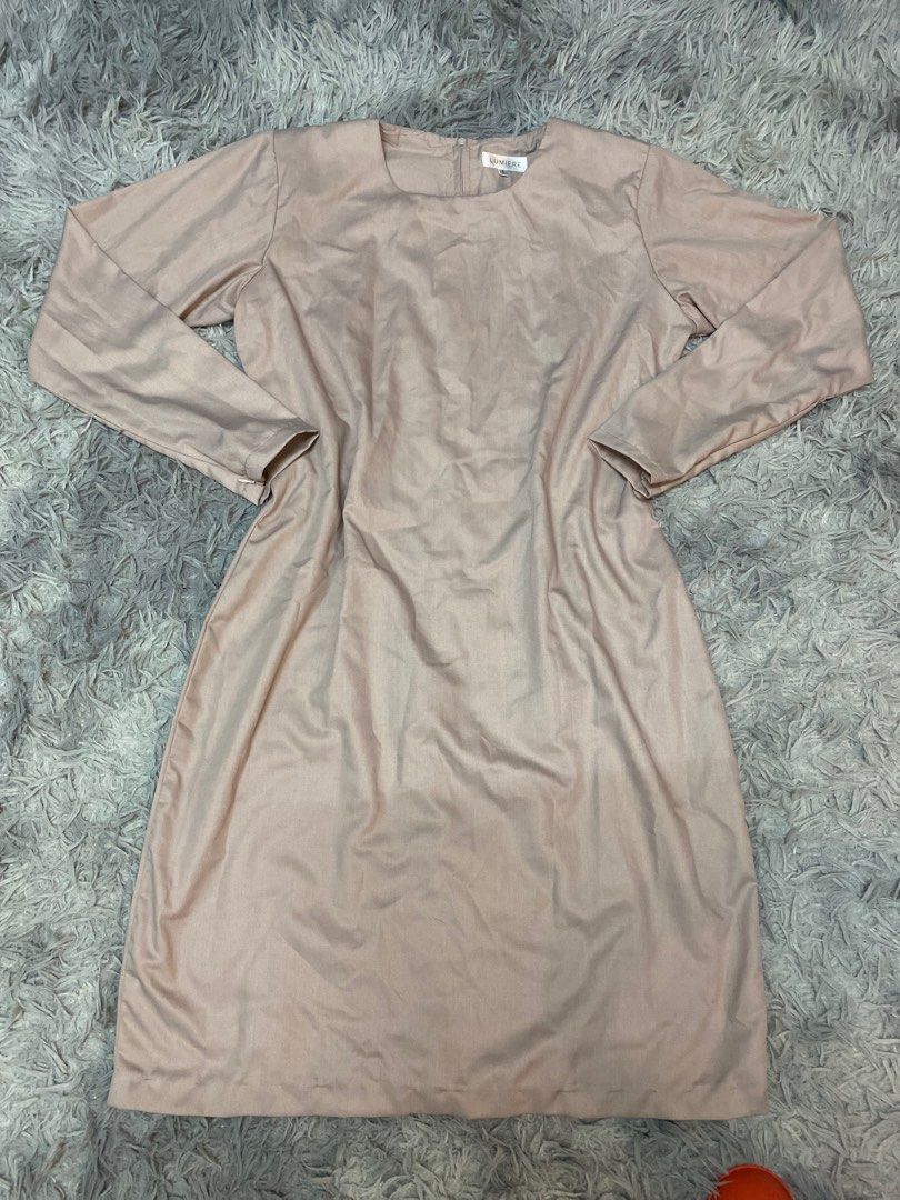 Baju Raya Kurung Nude Plain Women S Fashion Muslimah Fashion Baju Kurung Sets On Carousell