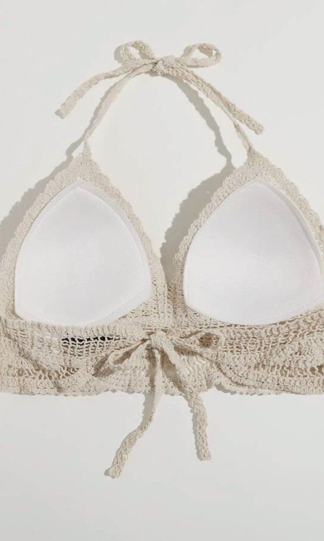 Crochet Bikini Top Tied Backless Shein Women S Fashion Tops
