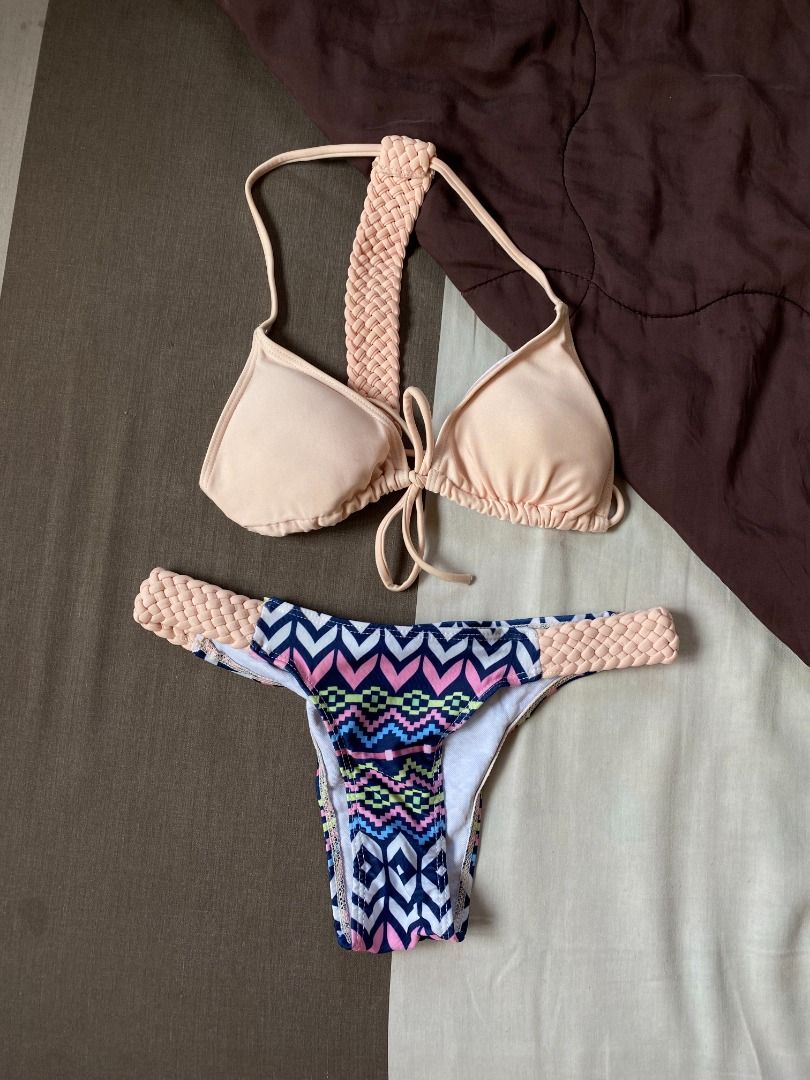 Pink And Aztec Two Piece Bikini On Carousell