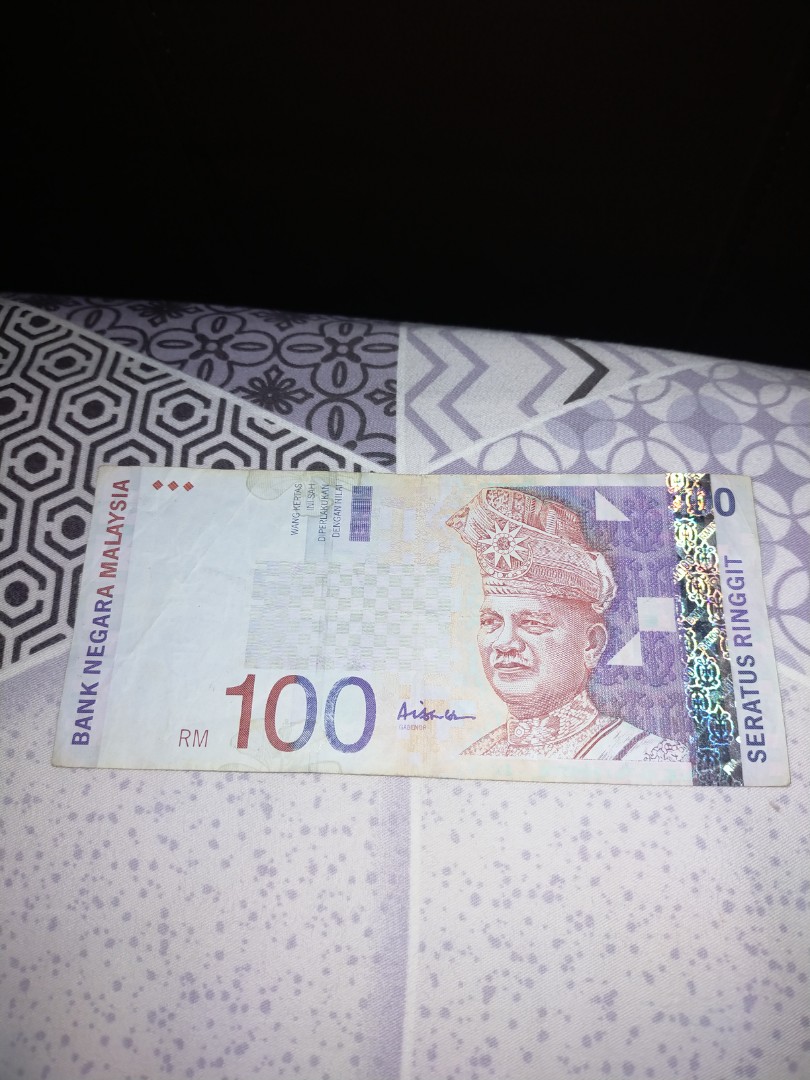 Rm100 Note Sign Aishah Ali Abul Hassan Aisyah Malaysian Banknote