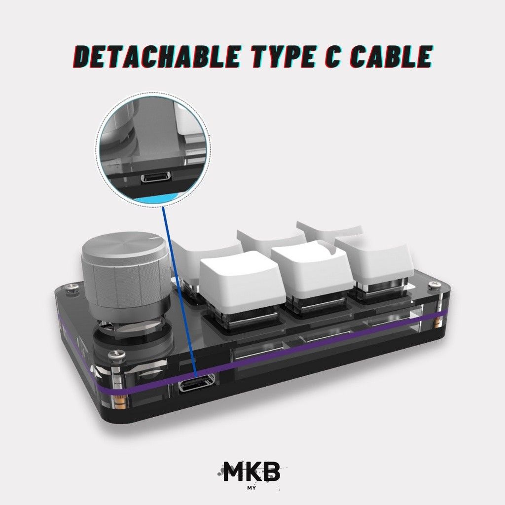 Ax Rgb Mechanical Macropad Numpad Assembled Kit Hot Swap All Keys Customisation Custom Driver