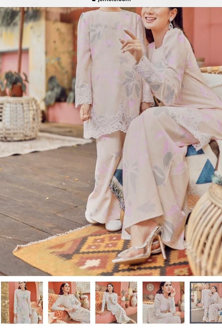 New Jemels Kurung Nude Women S Fashion Muslimah Fashion Baju Kurung
