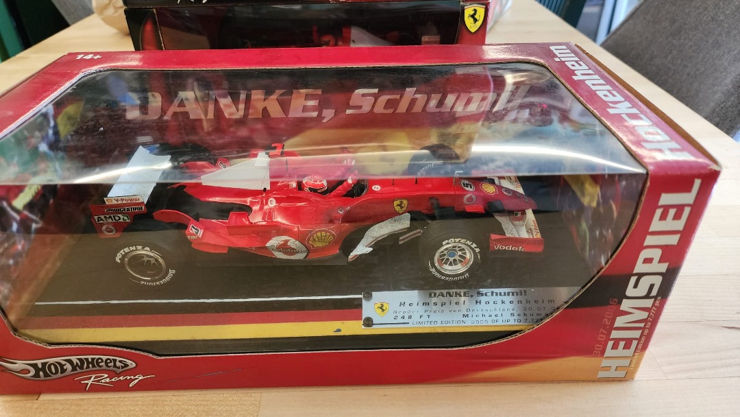 F Edition Hot Wheels Michael Schumacher Danke Schumi Mint Unopened Hobbies Toys Toys