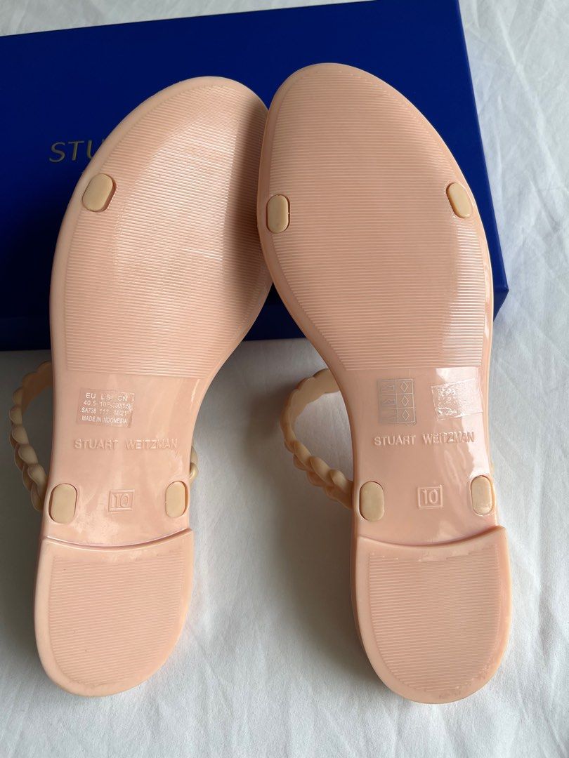 Stuart Weitzman Nude Jelly Sandals Luxury Sneakers Footwear On