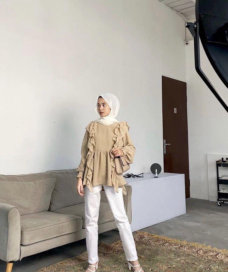 Top Blouse Nude Brown Textured By Berseri The Label Not Leviora Nabo