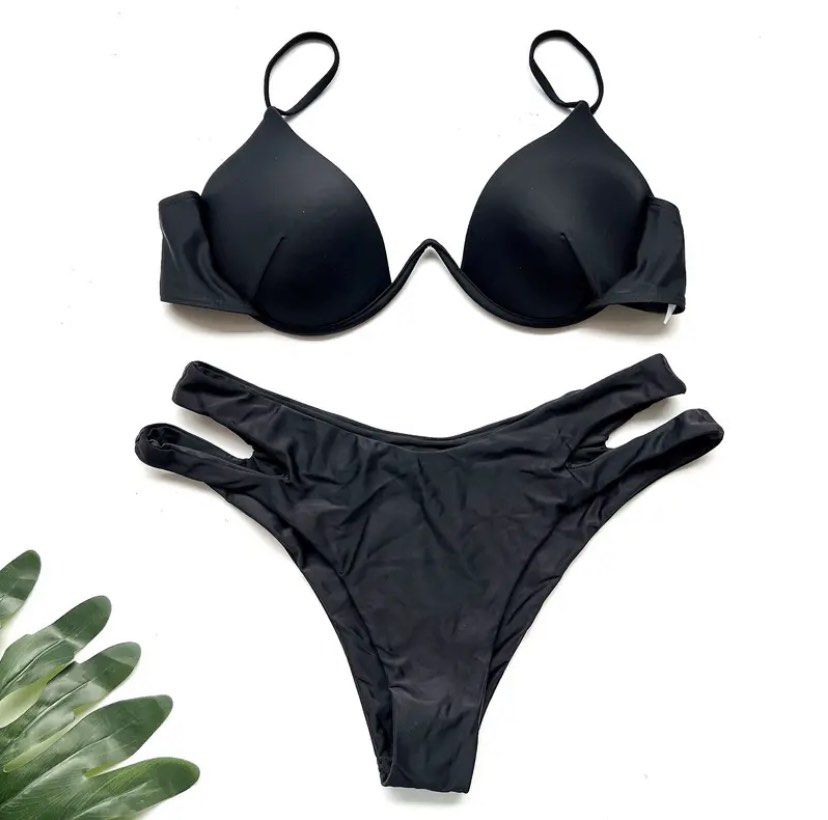Black Underwire Bikini Women S Fashion Swimwear Bikinis Swimsuits
