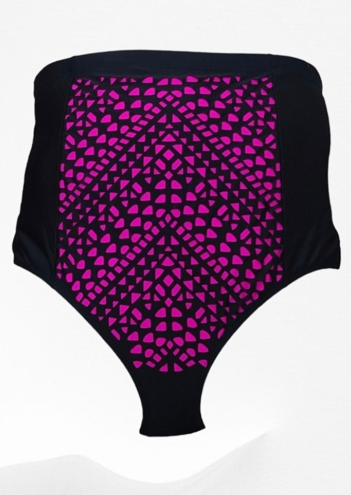 Black With Pink Pattern Bikini Swimsuite Bottom On Carousell
