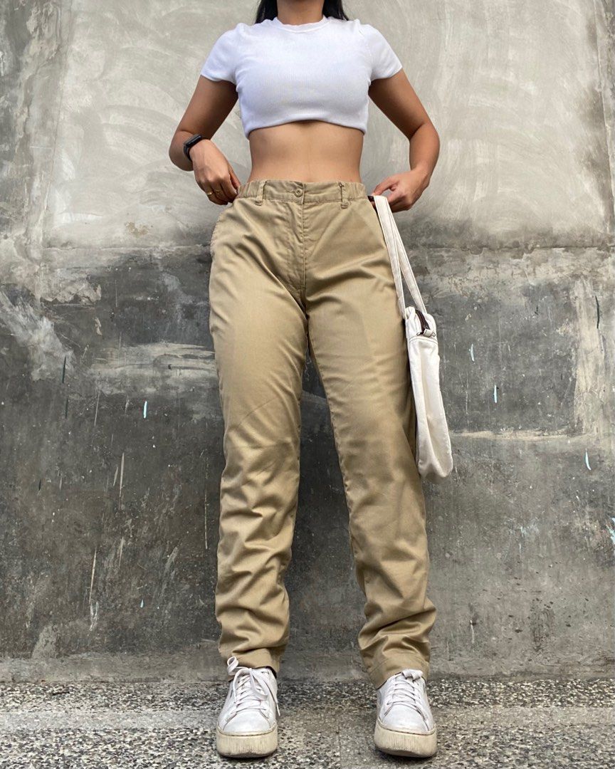 Topvalu Japan Nude Highwaisted Trousers Pants On Carousell
