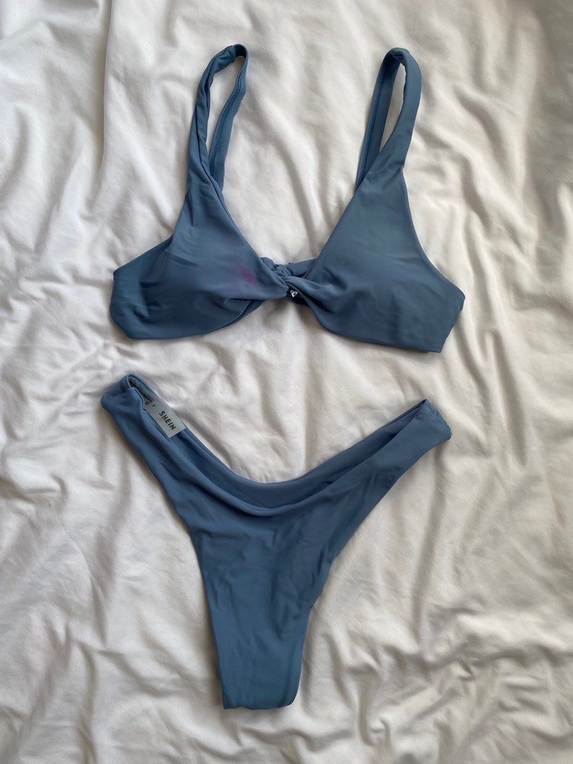 Blue Bikini Women S Fashion Swimwear Bikinis Swimsuits On Carousell