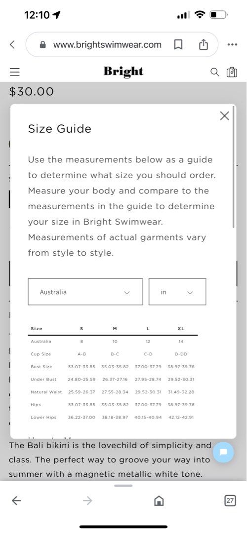 Bright Swimwear Bali Bikini Top And Bottom Women S Fashion Swimwear