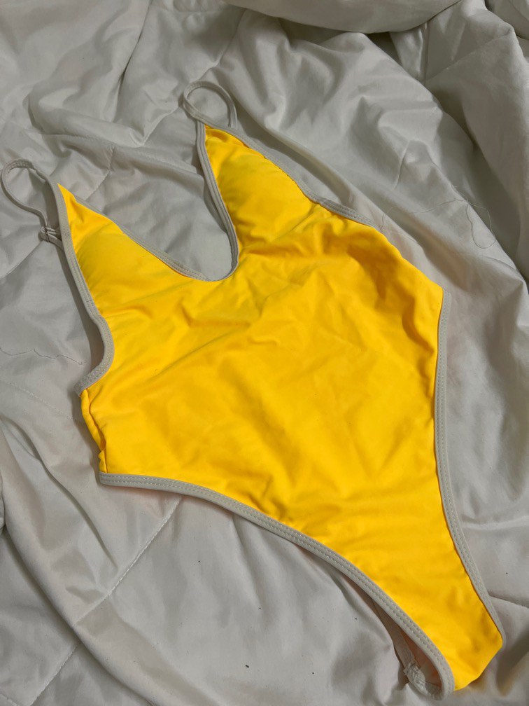 Neon Yellow Skimpy Bikini One Piece Women S Fashion Swimwear Bikinis