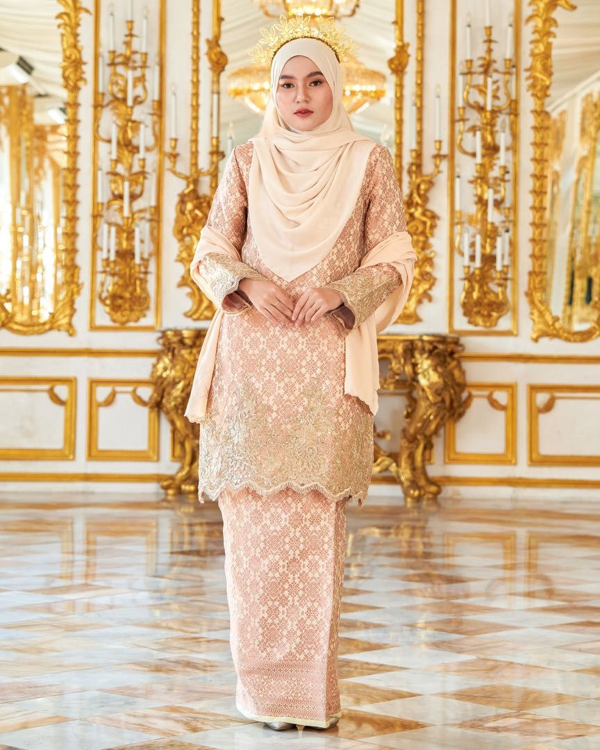 Baju Kurung Lace Songket Nude Mcc Muslimah Clothing Women S