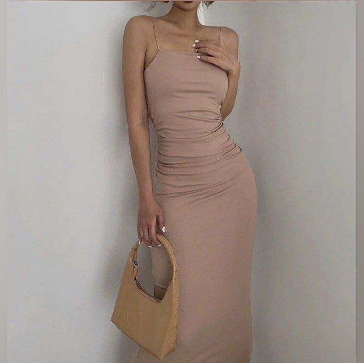Sexy Date Night Nude Bodycon Dress Women S Fashion Dresses Sets