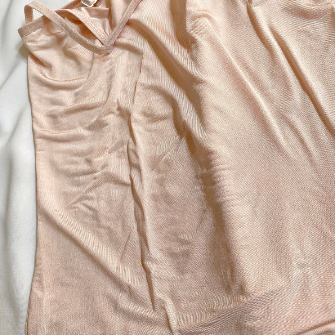 Basic Lingerie Sleepwear Baju Tidur Peach Fesyen Wanita Pakaian