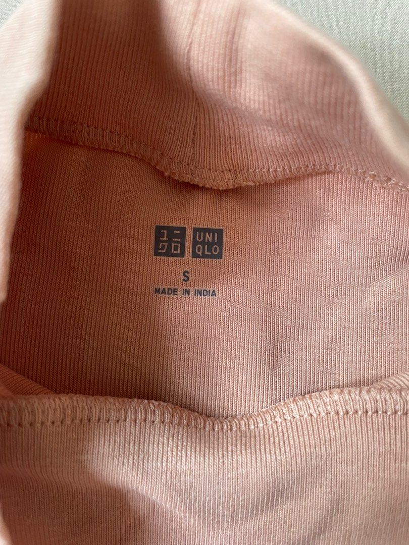 Uniqlo High Neck Nude Shirt On Carousell