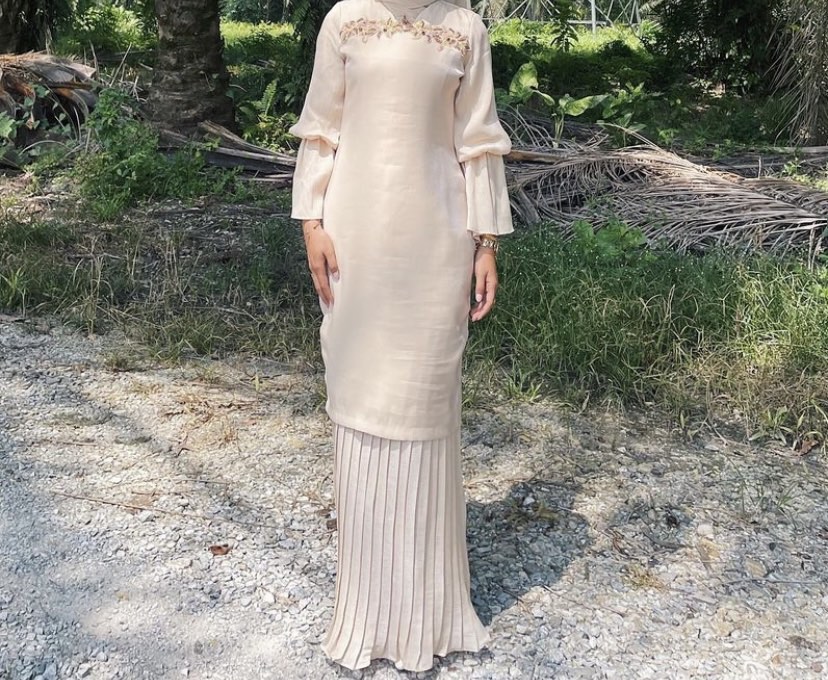 Atisya Kurung In Nude Women S Fashion Muslimah Fashion Baju Kurung