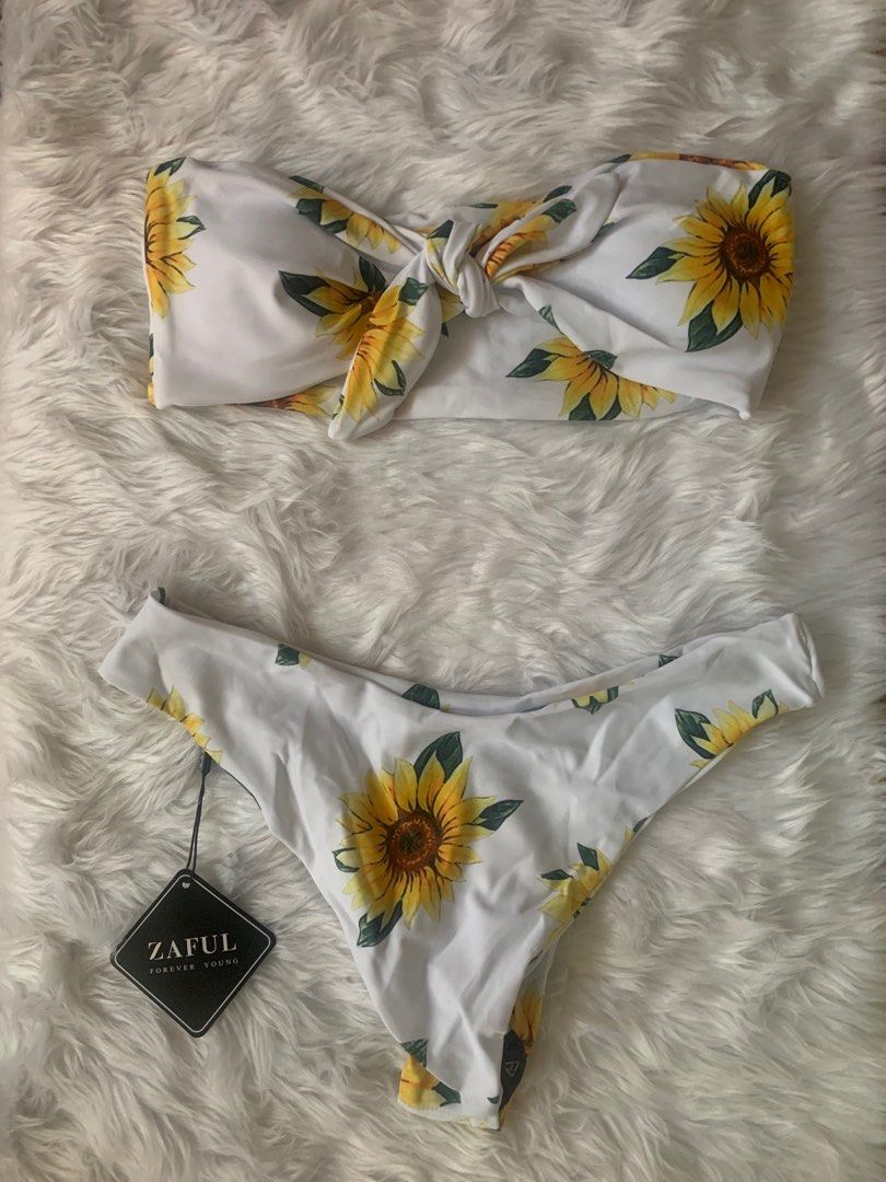 Zaful Bikini Two Piece Swimsuit Sunflower Women S Fashion Swimwear