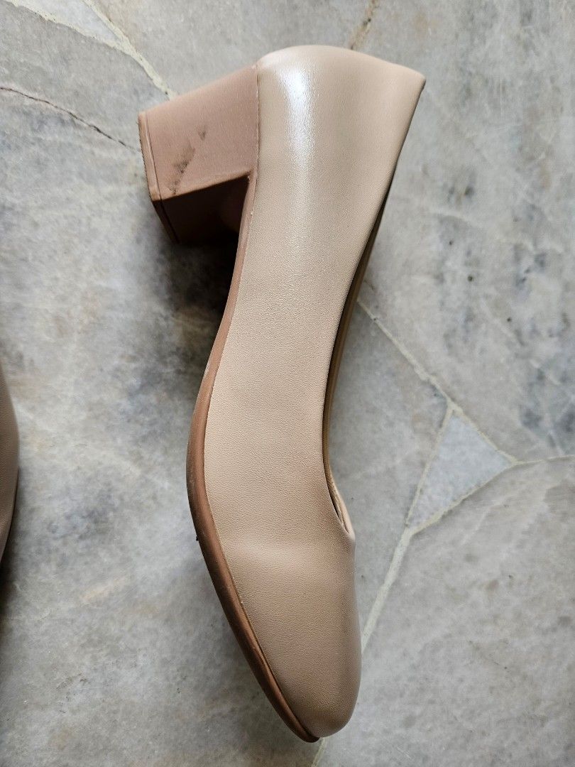 Sachs Nude Block Heels Women S Fashion Footwear Heels On Carousell