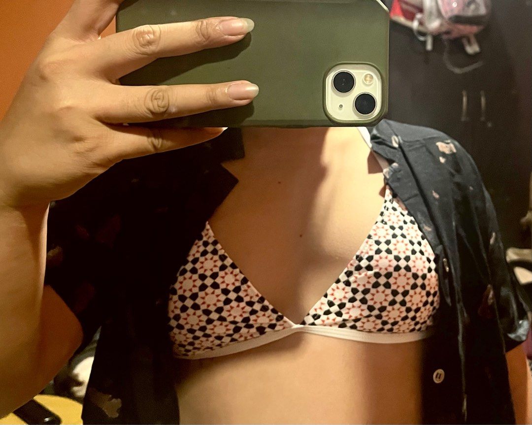 Triangle Top Self Tie Two Piece Bikini On Carousell