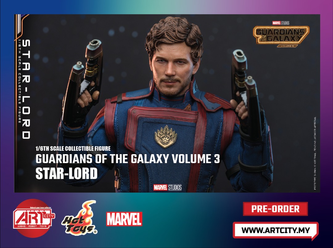 Hot Toys Guardians Of The Galaxy Vol 3 Star Lord 1 6th Scale MMS709 Hobbies Toys