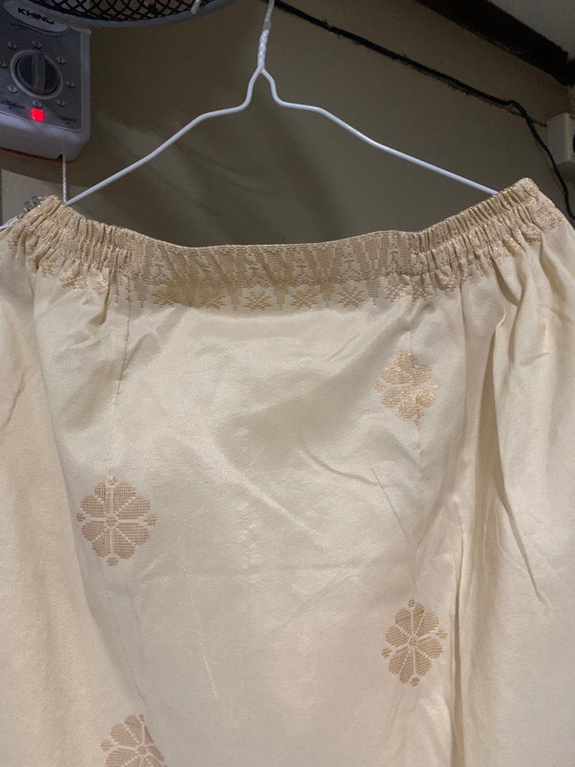 Kurung Pahang Songket Nude Gold Cream Women S Fashion Muslimah