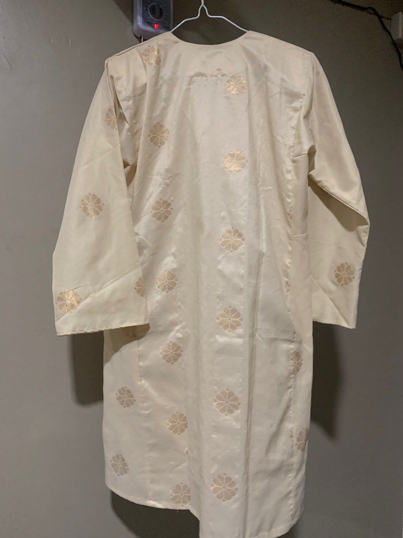 Kurung Pahang Songket Nude Gold Cream Women S Fashion Muslimah