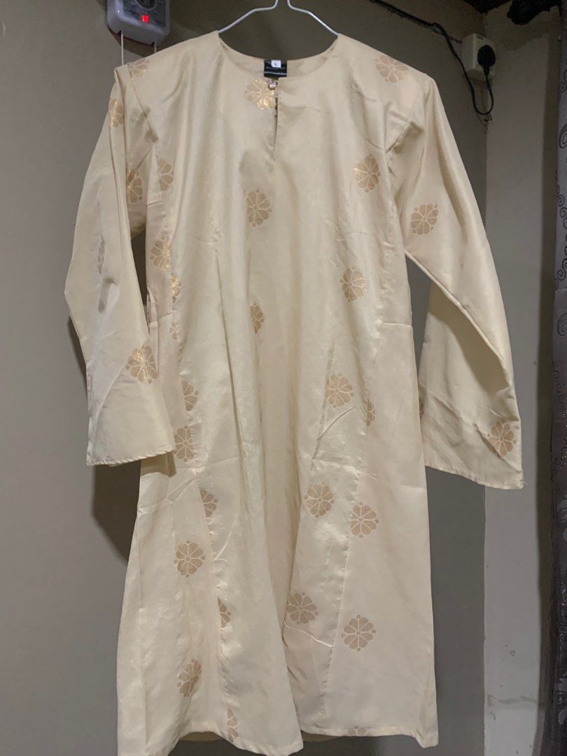 Kurung Pahang Songket Nude Gold Cream Women S Fashion Muslimah