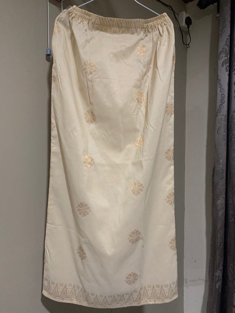 Kurung Pahang Songket Nude Gold Cream Women S Fashion Muslimah