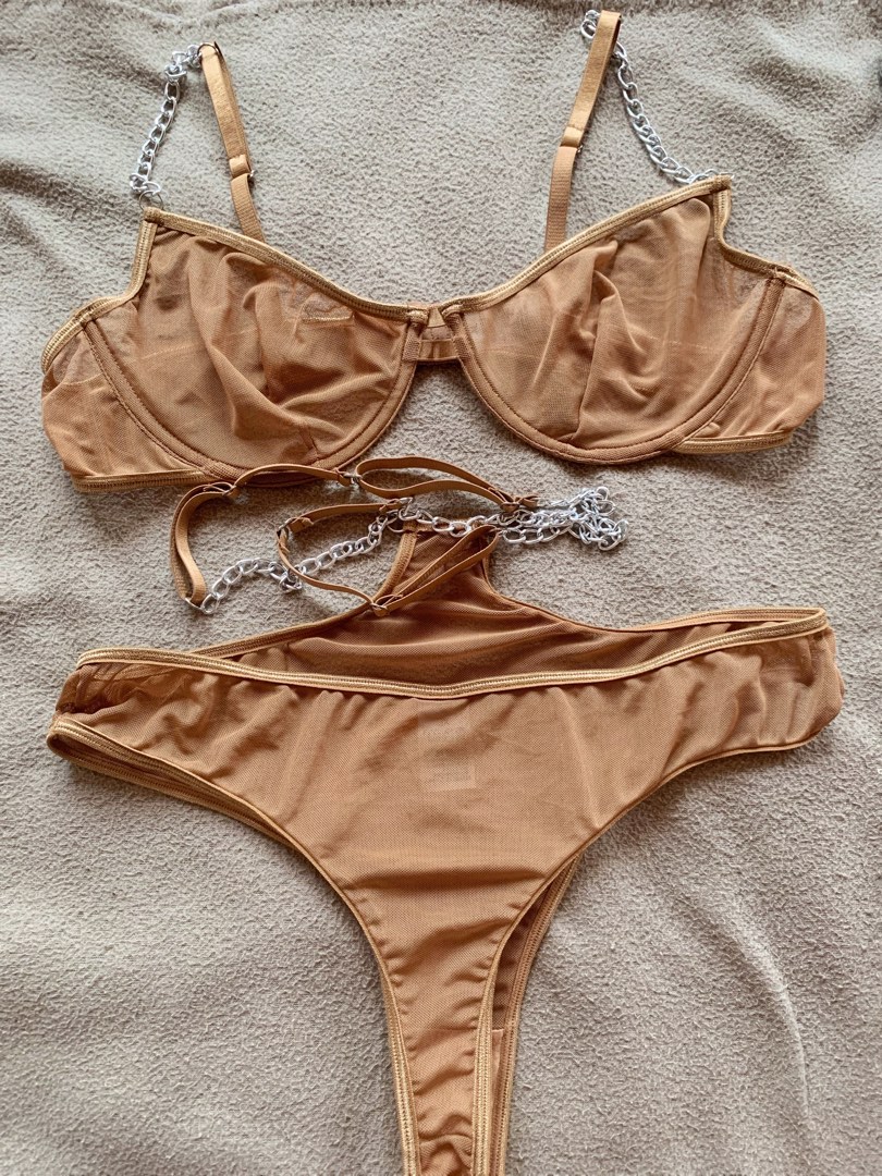 See Through Underwired Two Piece Sexy Lingerie Women S Fashion Undergarments Loungewear On