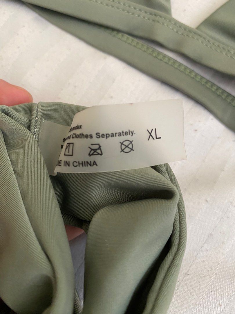 Zaful Sage Green Bikini Set XL Extra Large On Carousell