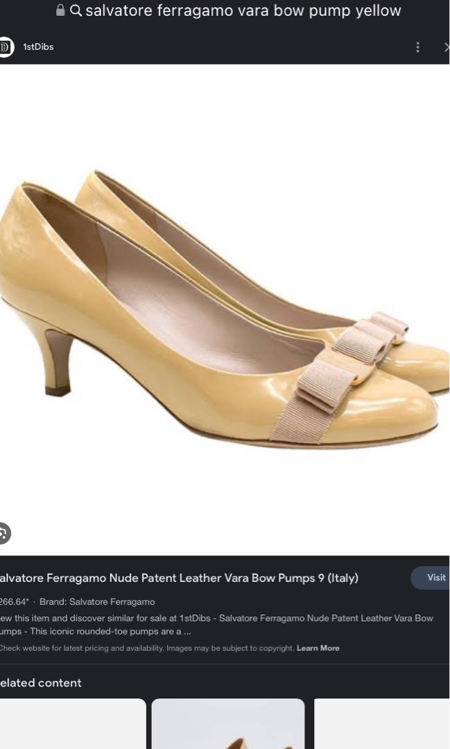 Authentic Salvatore Ferragamo Nude Patent Leather Vara Bow On Carousell