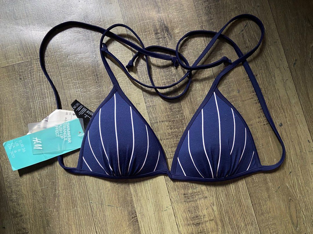 H M Triangle Bikini Top Women S Fashion Swimwear Bikinis Swimsuits On Carousell