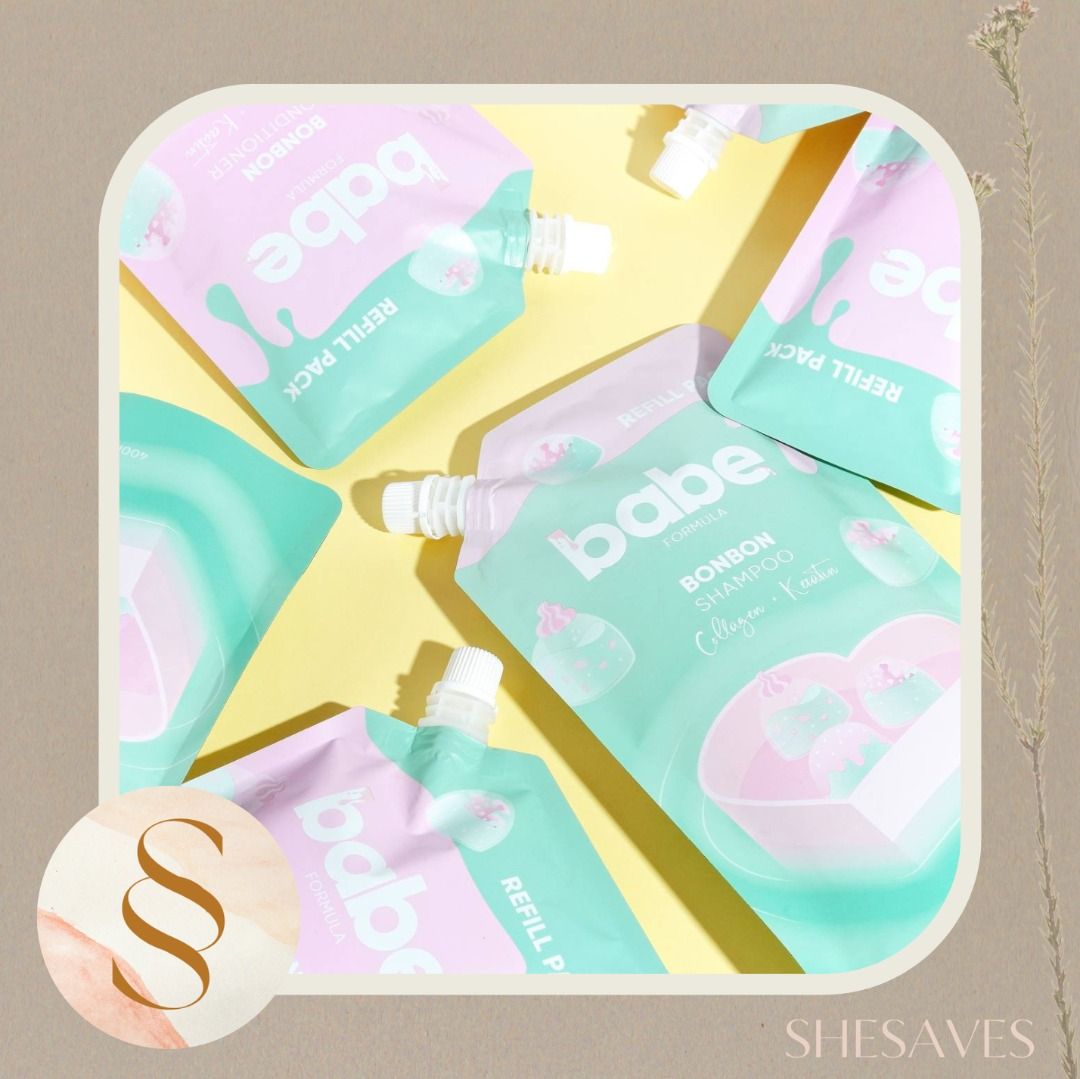 Babe Formula Bonbon Whimsicle Ml Refill Pouches Shampoo Conditioner Beauty Personal Care