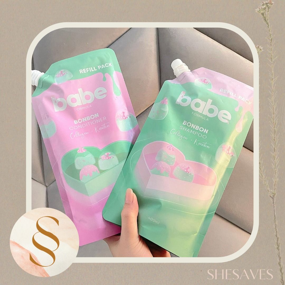 Babe Formula Bonbon Whimsicle Ml Refill Pouches Shampoo Conditioner Beauty Personal Care