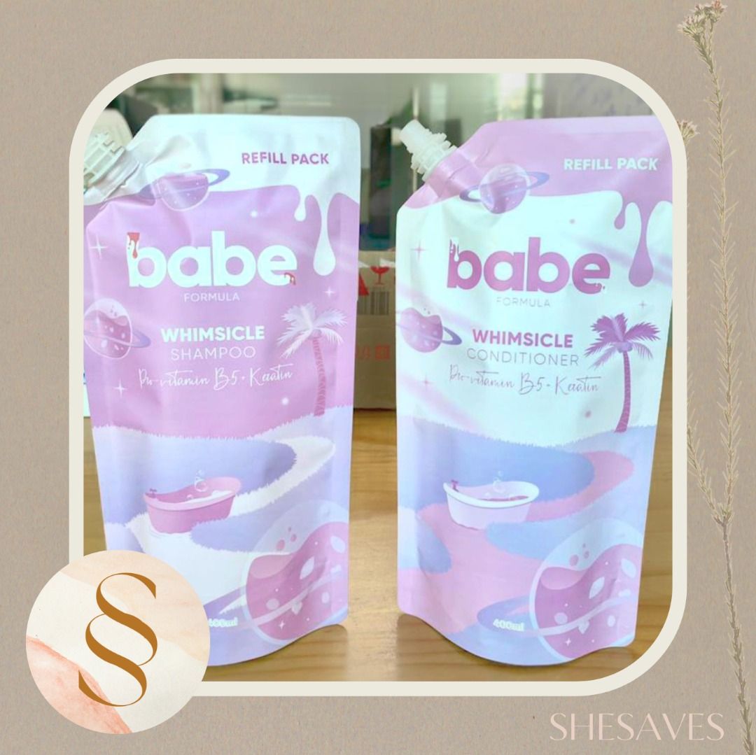 Babe Formula Bonbon Whimsicle Ml Refill Pouches Shampoo Conditioner Beauty Personal Care