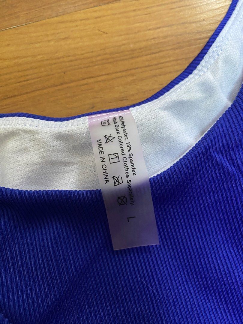 Royal Blue Rib Underwire High Cut Bikini Swimsuit On Carousell