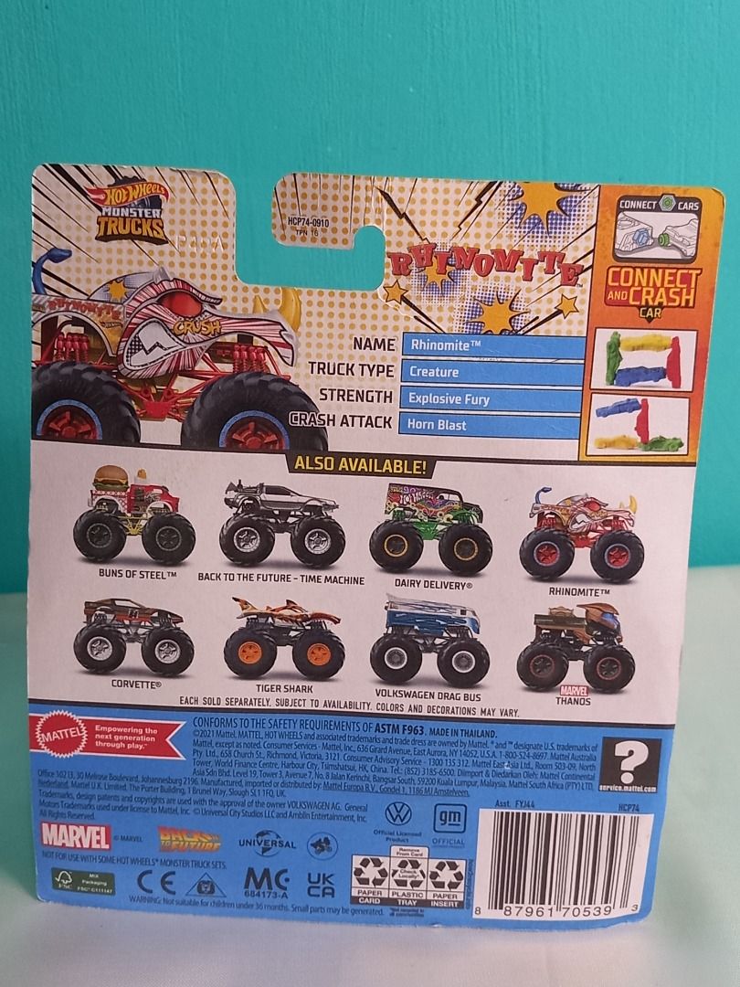 Rhinomite Mattel Hot Wheels Monster Truck Toy Hobbies Toys Toys Games On Carousell